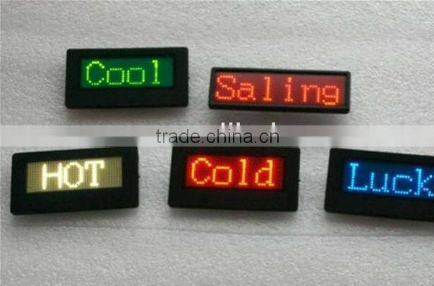 CE&RoHS approved LED Badges 48x12 pixel rechargeable led name tag