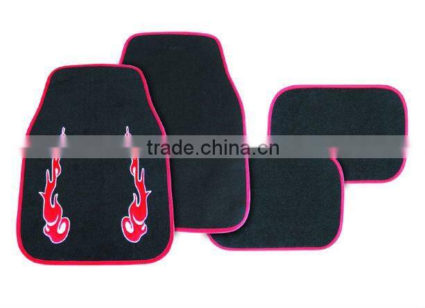 Premium hot sell pvc carpet car floor mat with special flag wholesale
