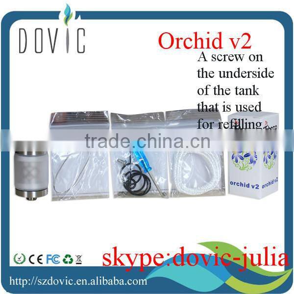 improved orchid v2 rda atomizer with a screw on the bottom of the base