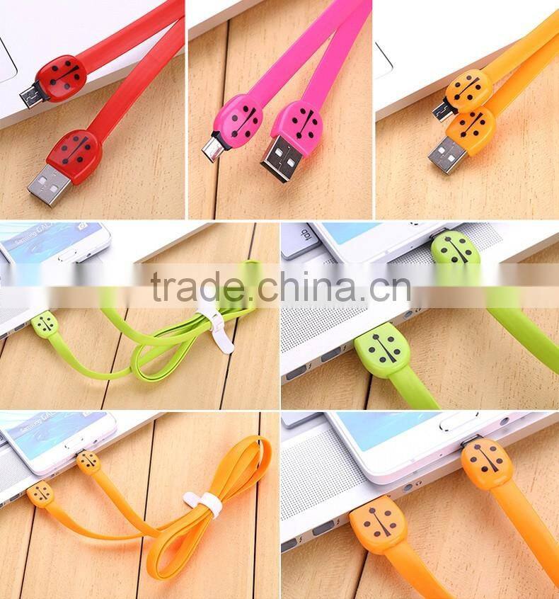 High Quality TPE Flat USB Multi Charger Data Cable, High Speed Sync Data Micro USB Cable