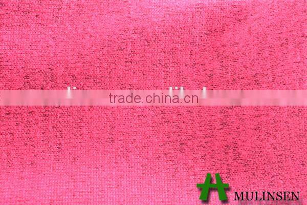 Knitting dyed polyester rayon spandex fabric