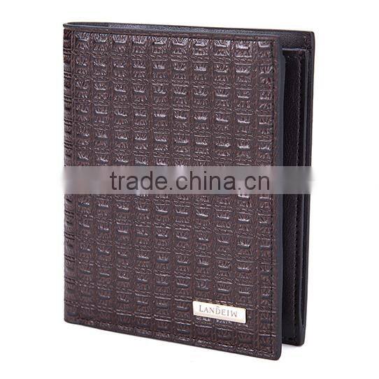 2016 wholesale low price wallet bi-fold leather wallet men