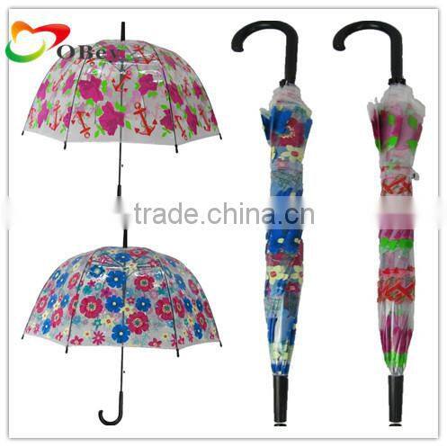 dome shaped poe umbrella with flower design
