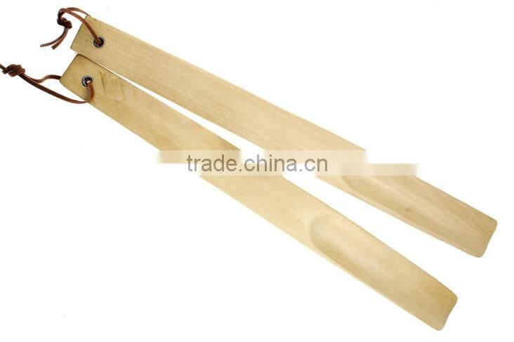Long wooden shoe horn