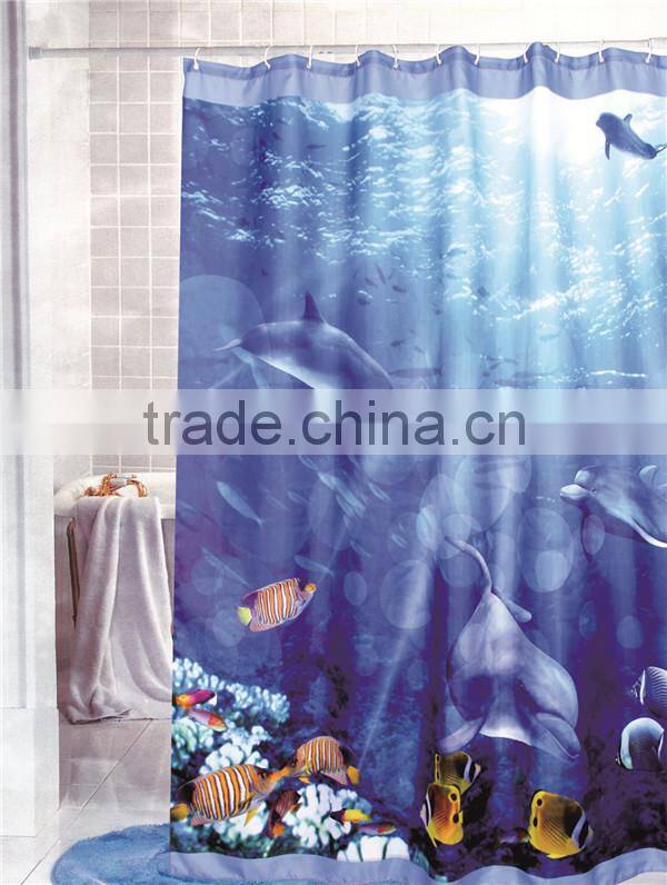 Printed Polyester Shower Curtain
