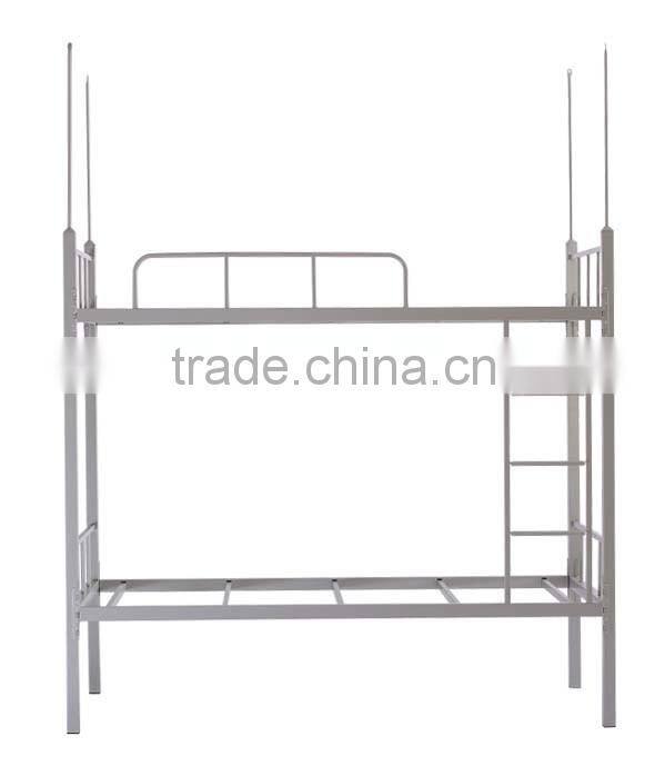 University dormitory furniture metallic single bed with desk and wardrobe supplier