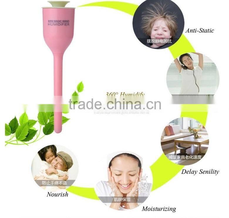 ABS material mini hand-held 30ml rechargeable magic wand nebulizer usb stick ultrasonic humidifier