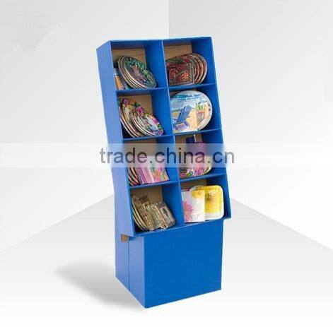 CMYK printing cardboard floor display for book,photo album / cardboard paper display stands
