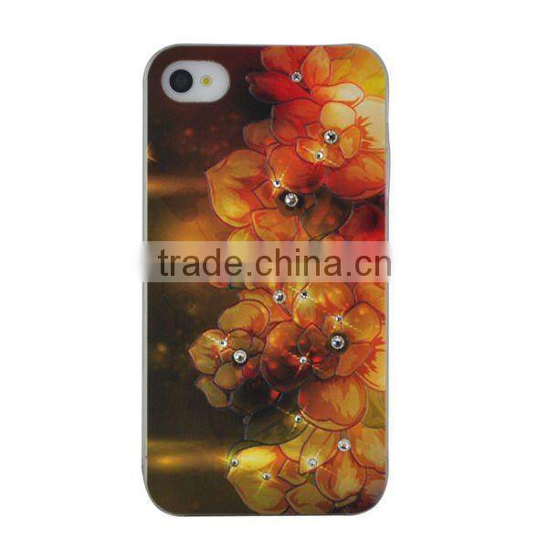 Luxury cell phone cases for iphone,silicone case with metal sticker on the surface