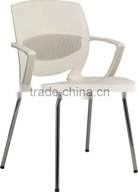 hot sale good quality most popular new design Stack black PP plastic chrome Office Chair A205-J08