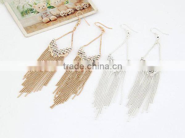 Fashion design metal tassel hanging earrings for women