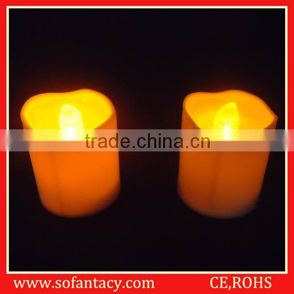 yellow led candle for festival decoration