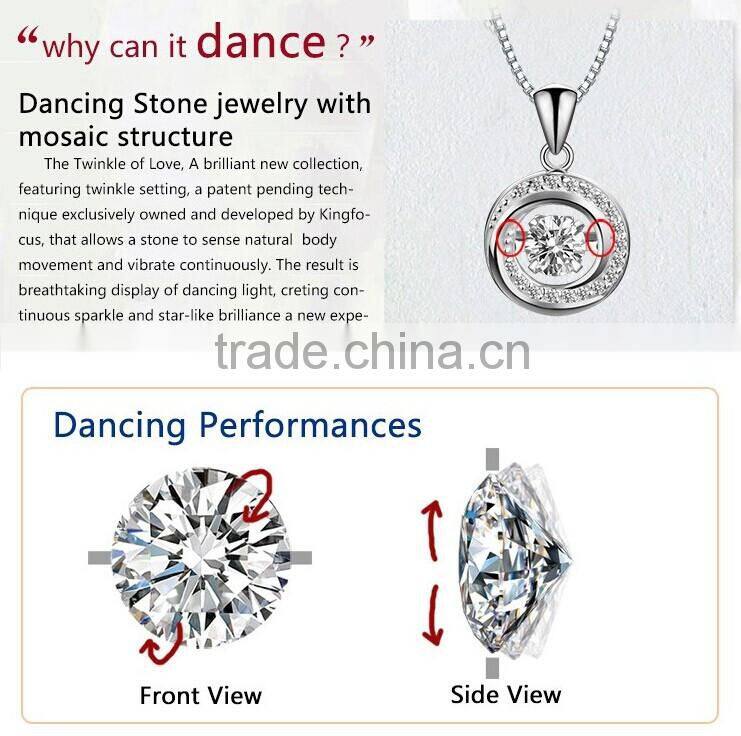 925 Sterling Silver Dancing Stone Gemstone Cross Pendant Jewelry SPG893W