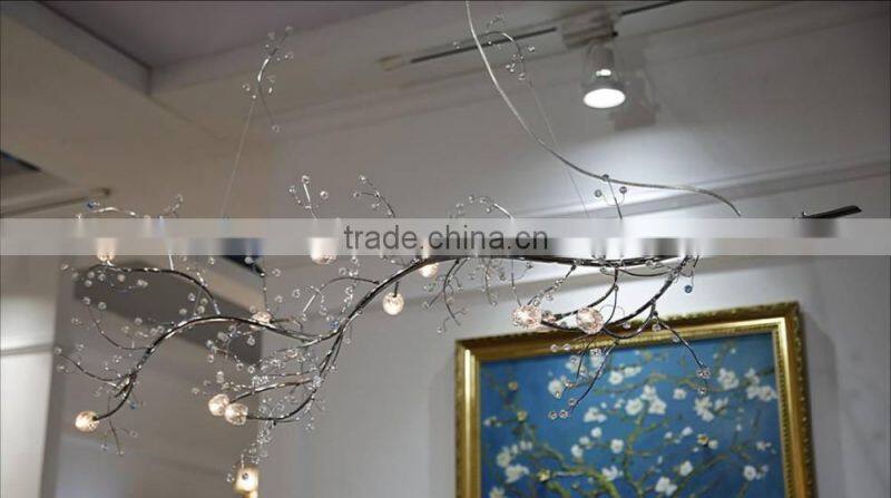 RORO enamel and pewter crystal glass Modern glass droplight pendant lamp for hot selling home decoration craft and gift