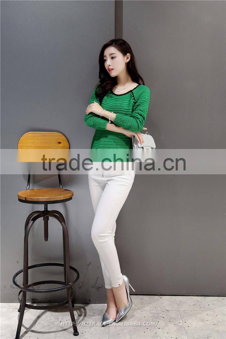 Round Neck New Fashion Sweater Design