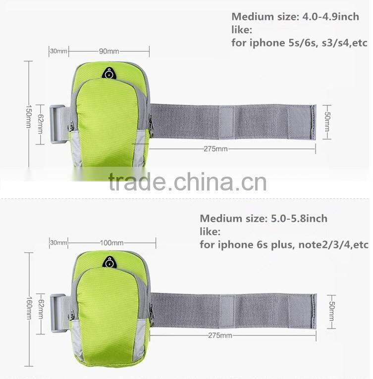 Sport Running Arm Bags Pouch Jogging Gym Adjustable Armband Case for 5.5" Mobile Phone