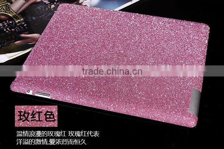 Super Slim Bling Bling Glitter Full Body Diamond Tablet Case For iPad Sticker Wrap Skin Decal