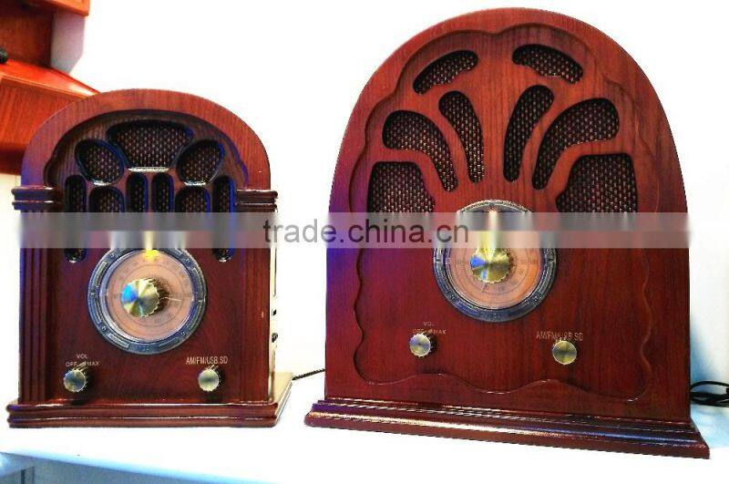 antique wooden speaker Radio fm