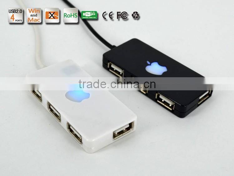 Slim shape 4 port usb 2.0 hub, usb hub combo card reader driver