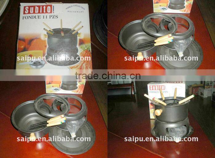 non stick mini chocolate fondue set