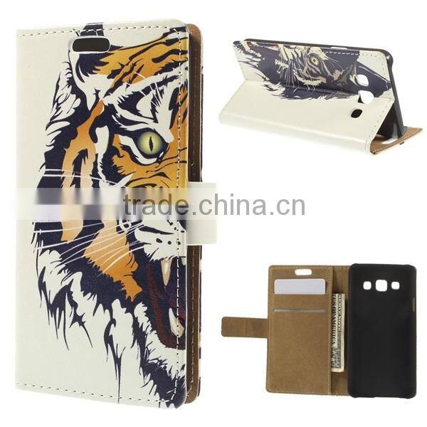Wholesale price case for samsung galaxy a3 with sublimation leather