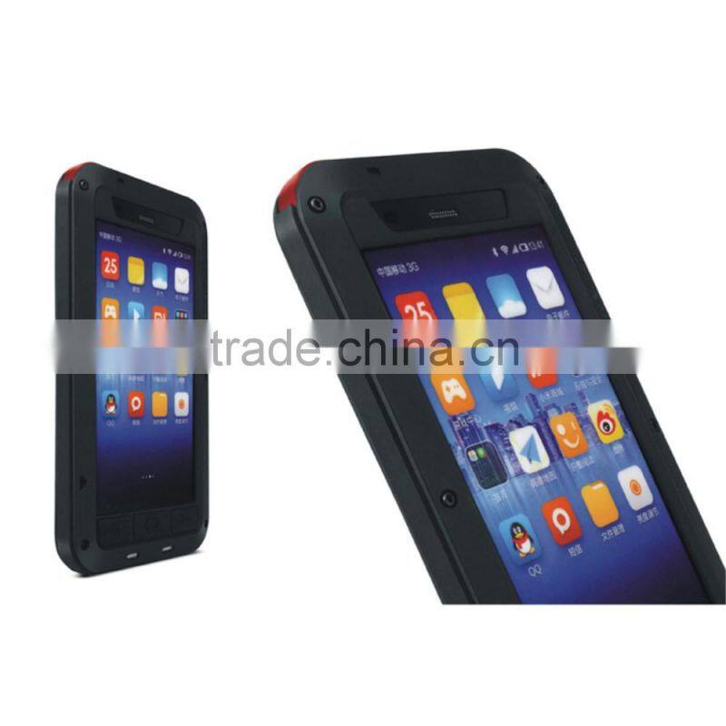 LOVE MEI Metal + Silicone + Gorilla Glass Hybrid Case for Xiaomi 3 MI3,Shockproof Waterproof Dustproof Powerful Case,love mei