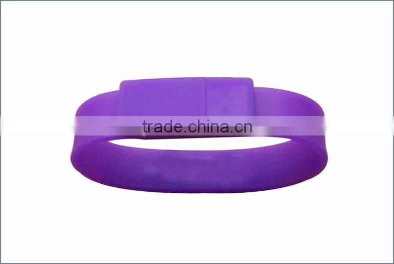 Promotional Cheap Price Bulk Silicone Business Card Flash Drive Bracelet free Sample