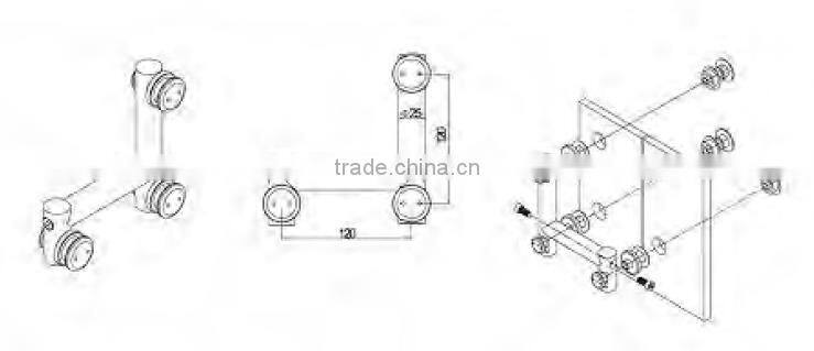 China suppliers swing glass heavy door stainless steel gate hinges accessories