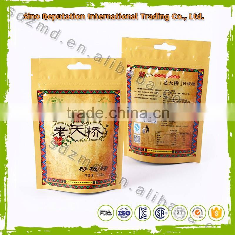 Resealable plastic stand up pouch for tea for wholesale