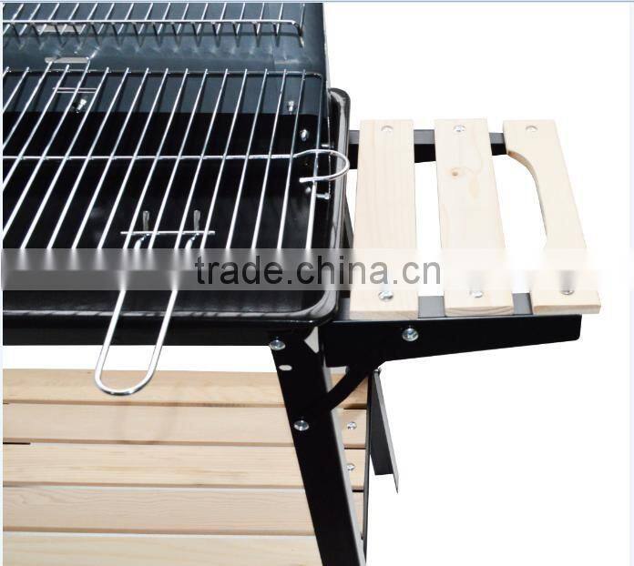 Steel Metal Type and Powder Coated Finishing rectangle BBQ Grill