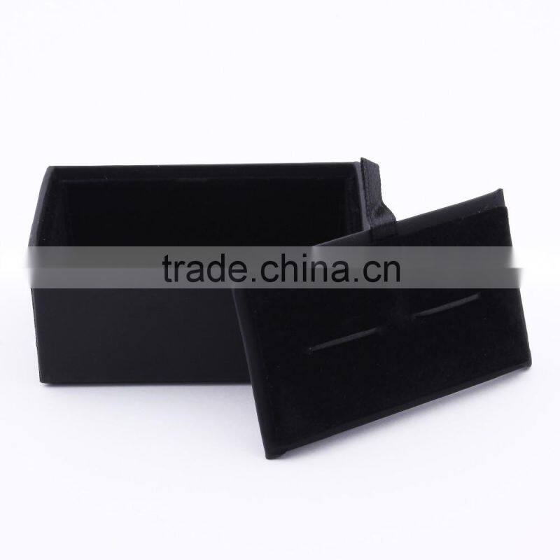 2016 new antique empty black craft paper cufflinks gift box packaging