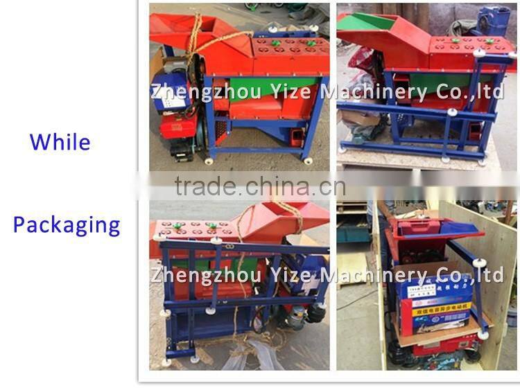 2016 New design sweet corn husk peeling machine corn thresher for tractor
