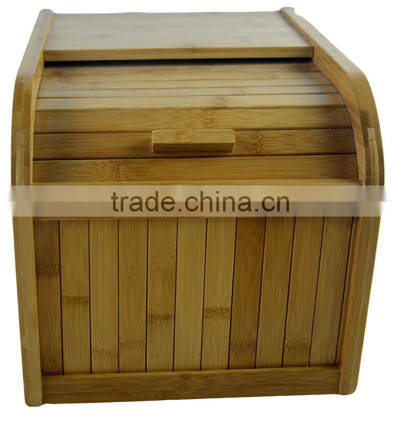 DX005/ Bamboo Oddment Rice Rolltop Rolling Box Storage Bin