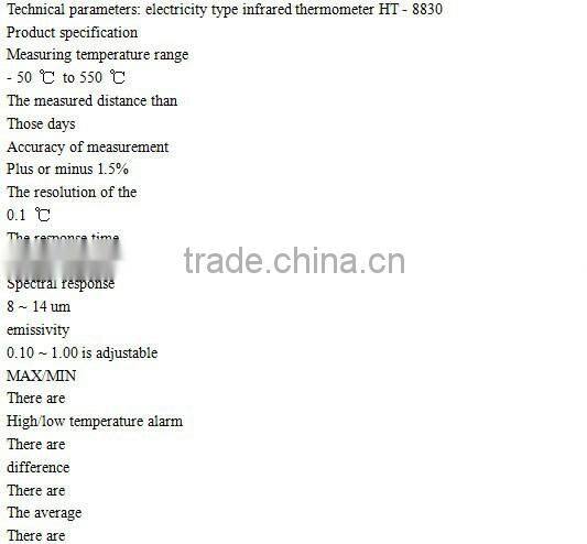 Electric industrial Handheld infrared thermometer HT-8830 temperature tester