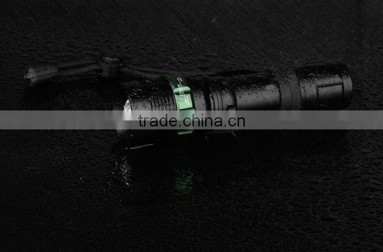 Aluminum zoom focus light flashlight, 2013 police flashlight, use C REE XP-E bright led with clip for easy carry