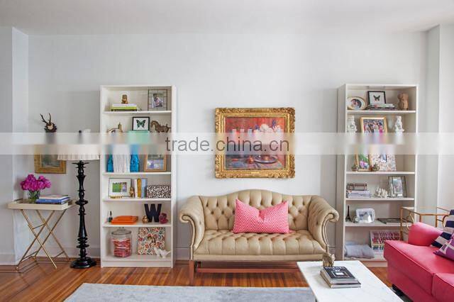 Modern white wood cube bookcase shelf