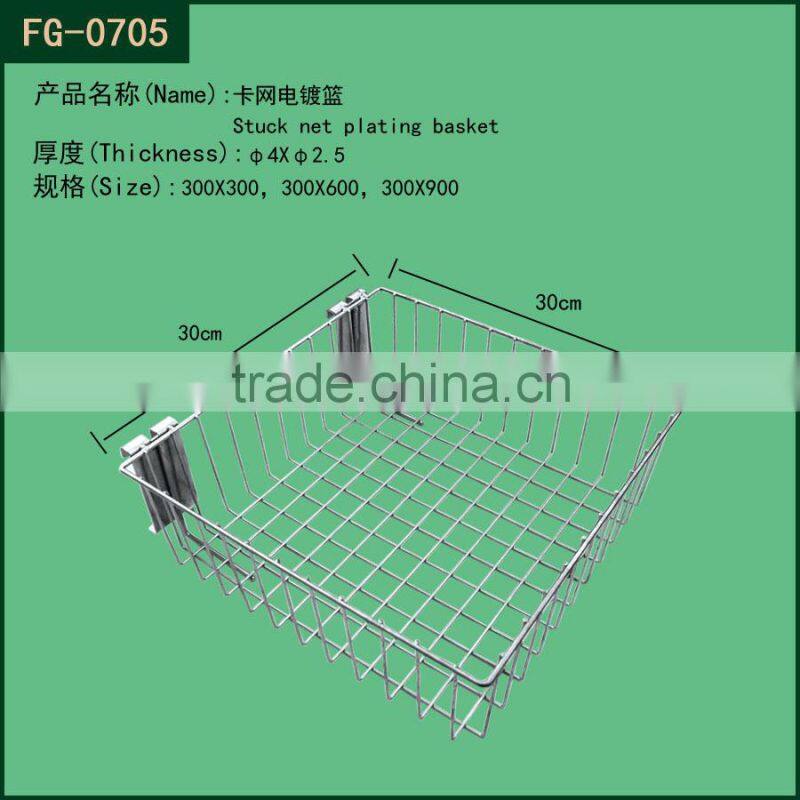 china wholesale high quality metal wire basket for slatwall