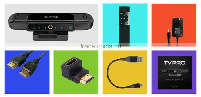 TVPRO HD5 4K Full 1080p HD Webcam A31S Quad Core Android TV Box 2G+8G Android 4.4 Bluetooth WIFI DLNA Smart TV Box