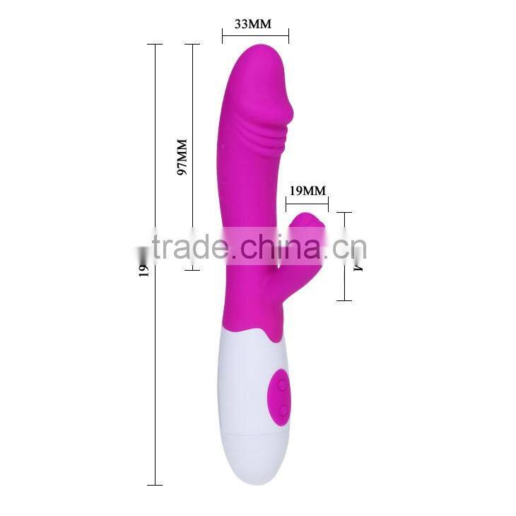 Silicone 30 Modes Super Silent G-spot Dual Vibrating Waterproof Vibrators for Women,Adult Sex Products Erotic Sex Toys