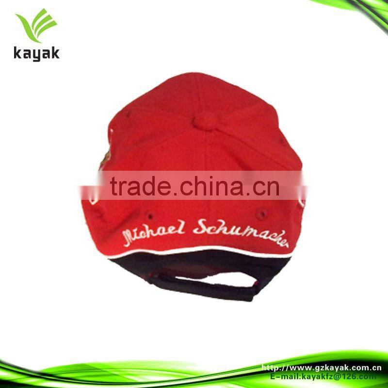 Fashion racing capand high qulity emboridery car racing cap