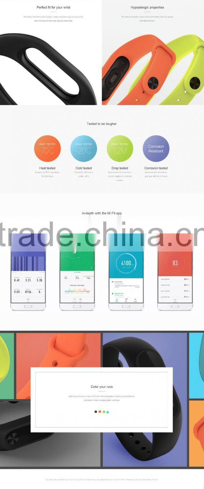 2016 original Xiaomi Mi Band 2 Miband Wristband Bracelet with Smart Heart Rate Fitness Touchpad OLED Screen Mi Band 2