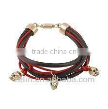 Gold plated with leather bracelet Body Jewelry