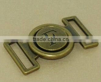 fashion metal belt buckle with lettering for clothes