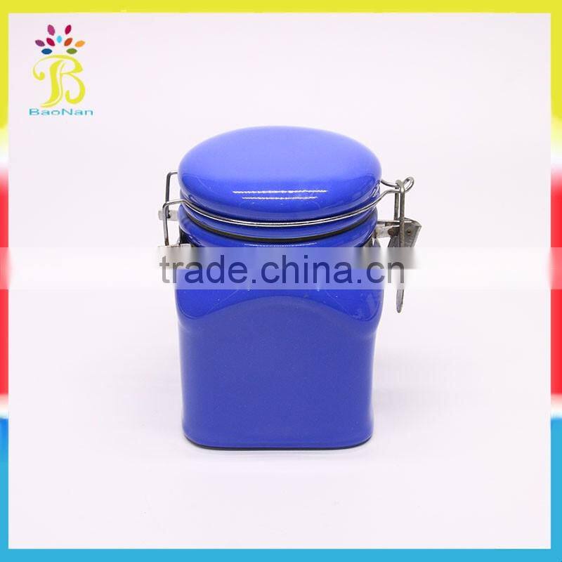 Normally design cheap ceramic colorful seal jar for promotional