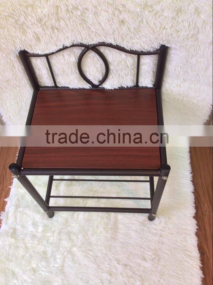 Black MDF Top Iron Night Stand