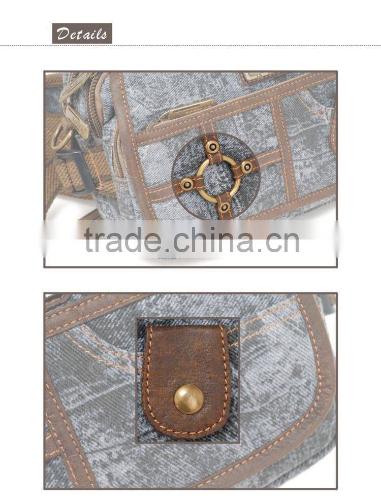 Old Fashion Men's Shoulder Bag Running Waist Bags in Canvas