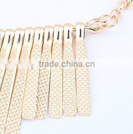Fashion design silver tassel necklace