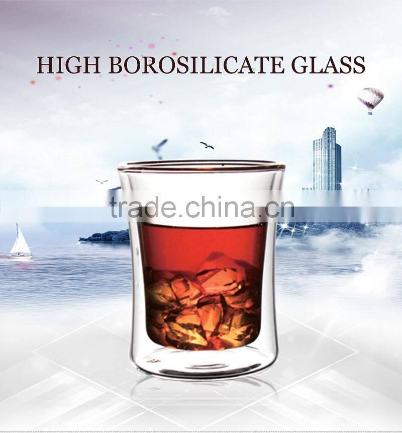 Wholesale wine glasses thermal double wall beer tasting cups