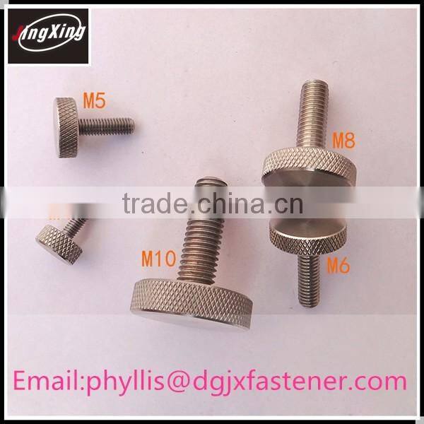 Good price stainless steel knurled head thumb screw M4