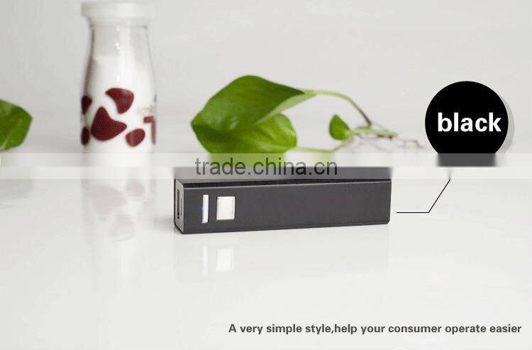 portable phone charger Metal Power Bank 2600 mAh for Gift Promotion